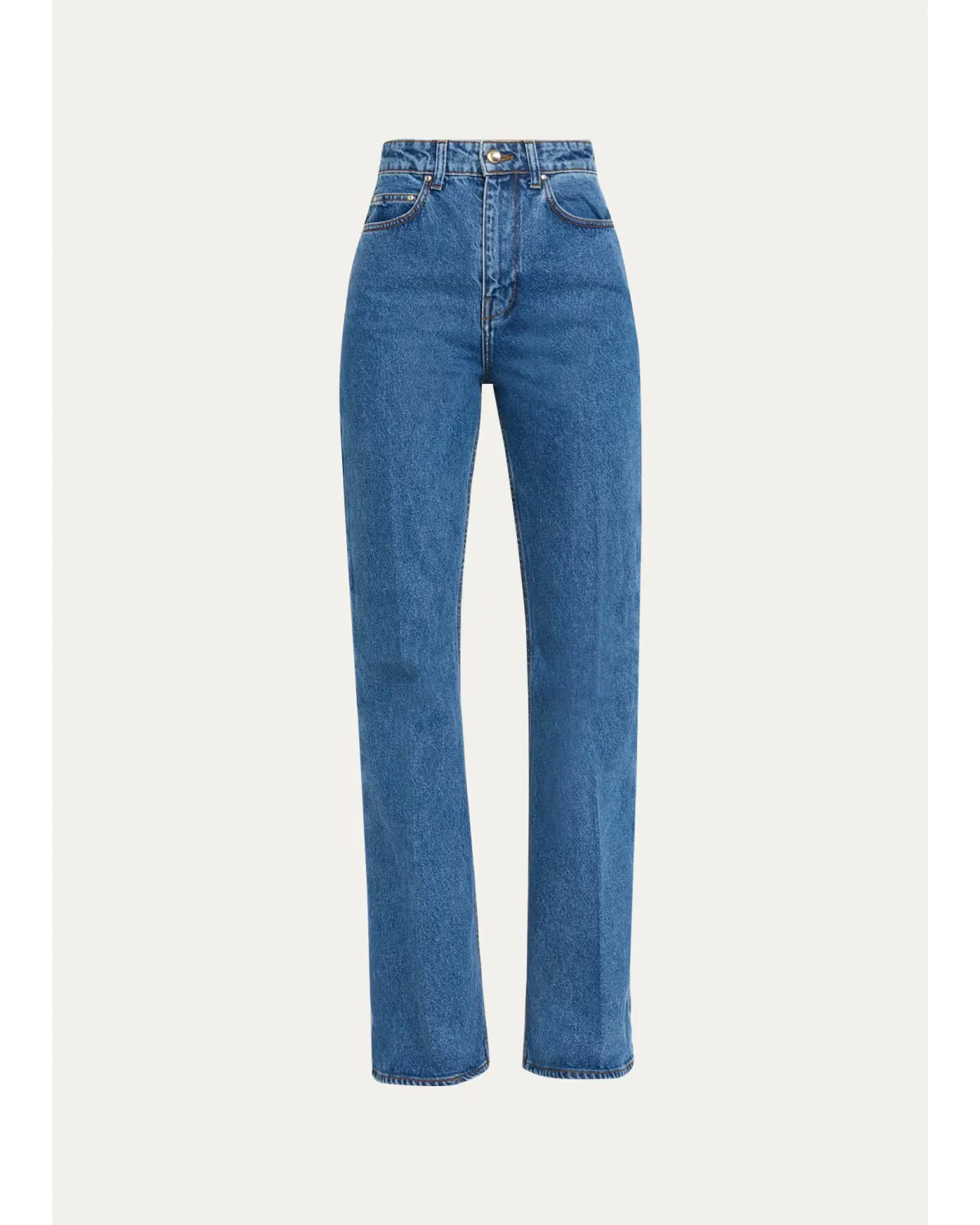 Spur High-Rise Straight Jeans by Ossou