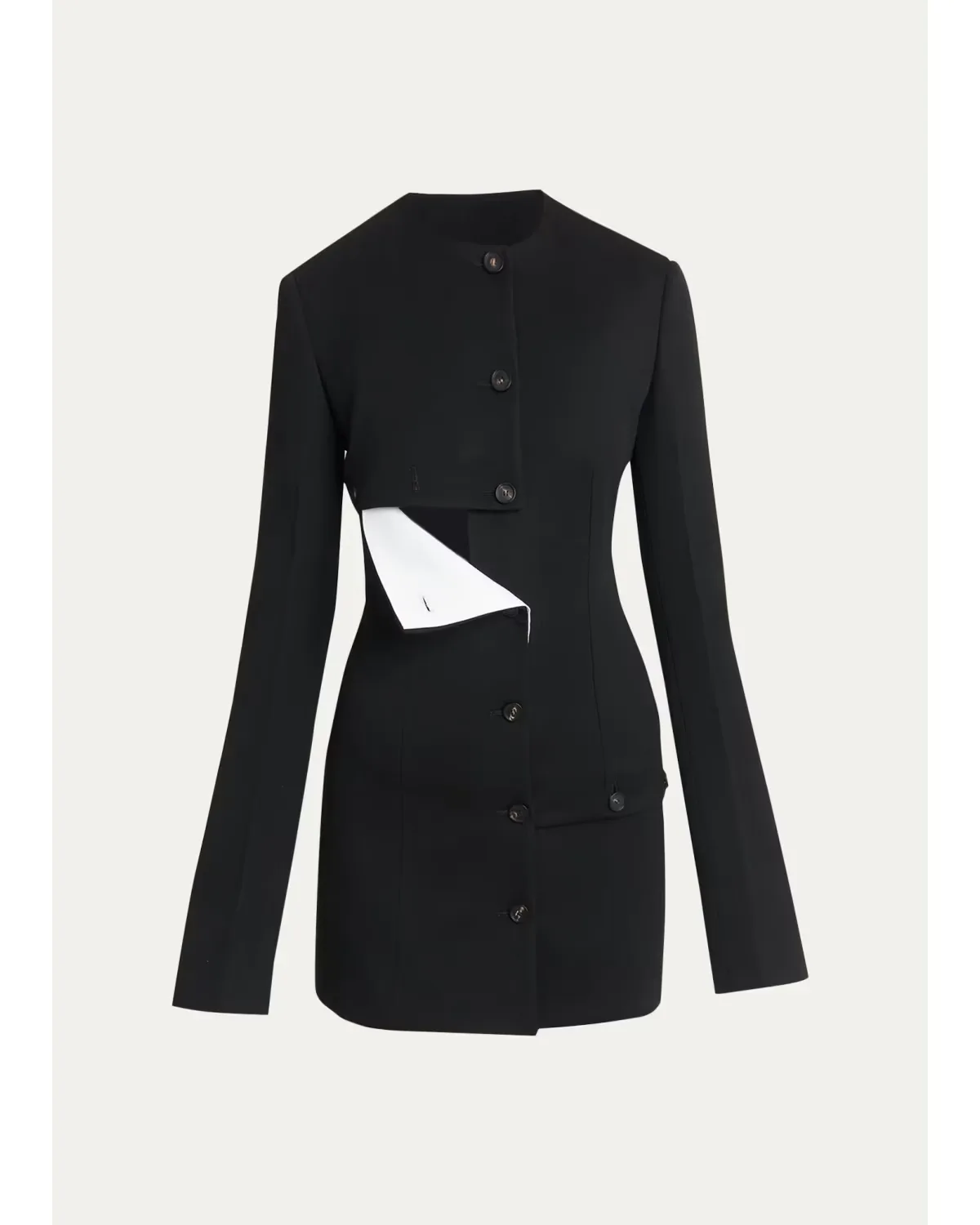 Diagonal Wool Single-Breasted Coat by Ferragamo