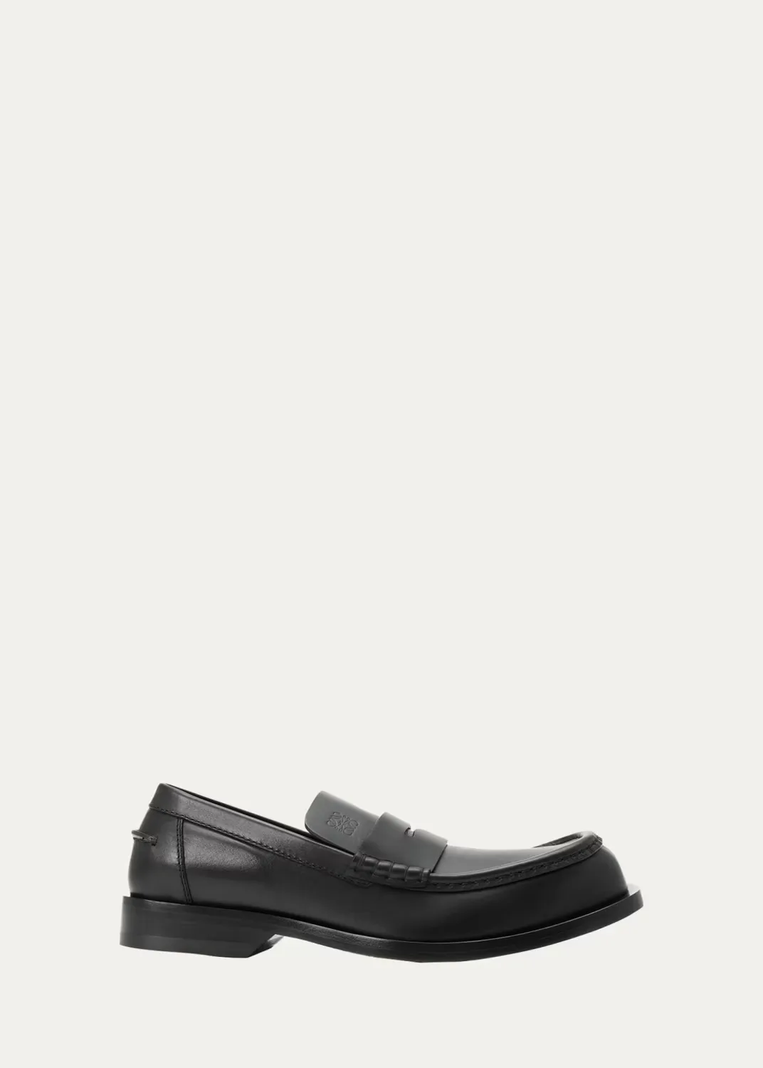 Bobine Leather Penny Loafers by LOEWE