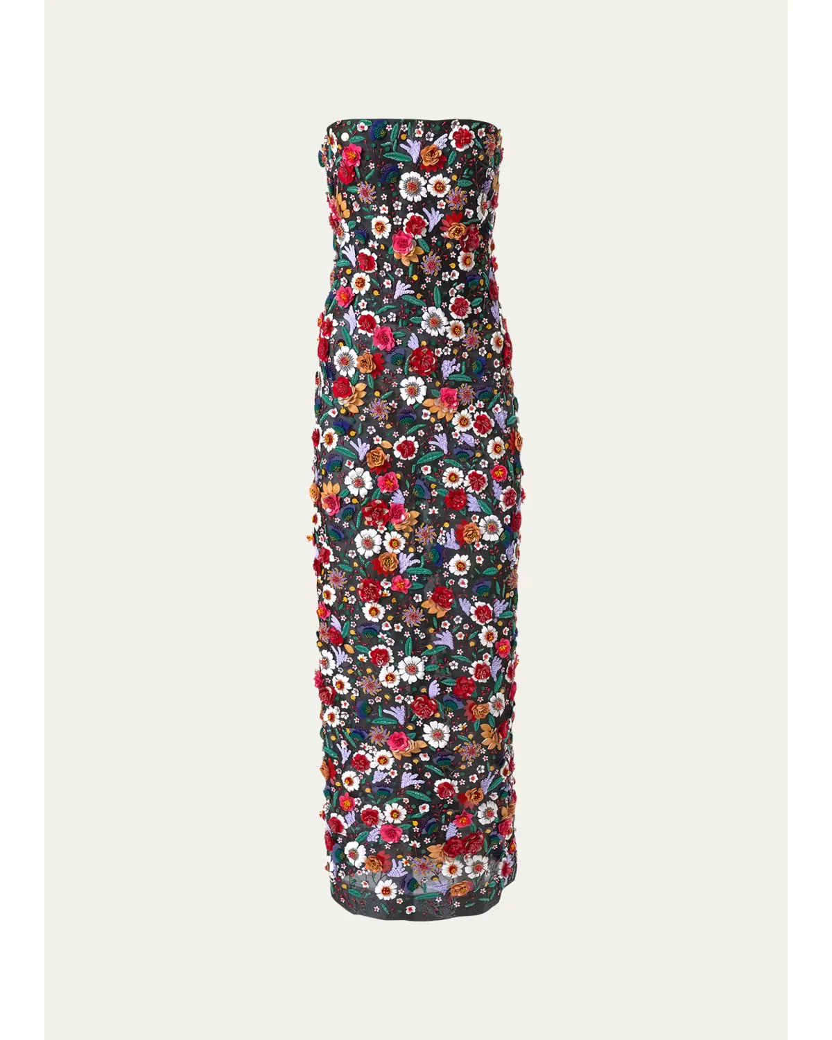 Embellished Strapless Ankle Dress by Carolina Herrera