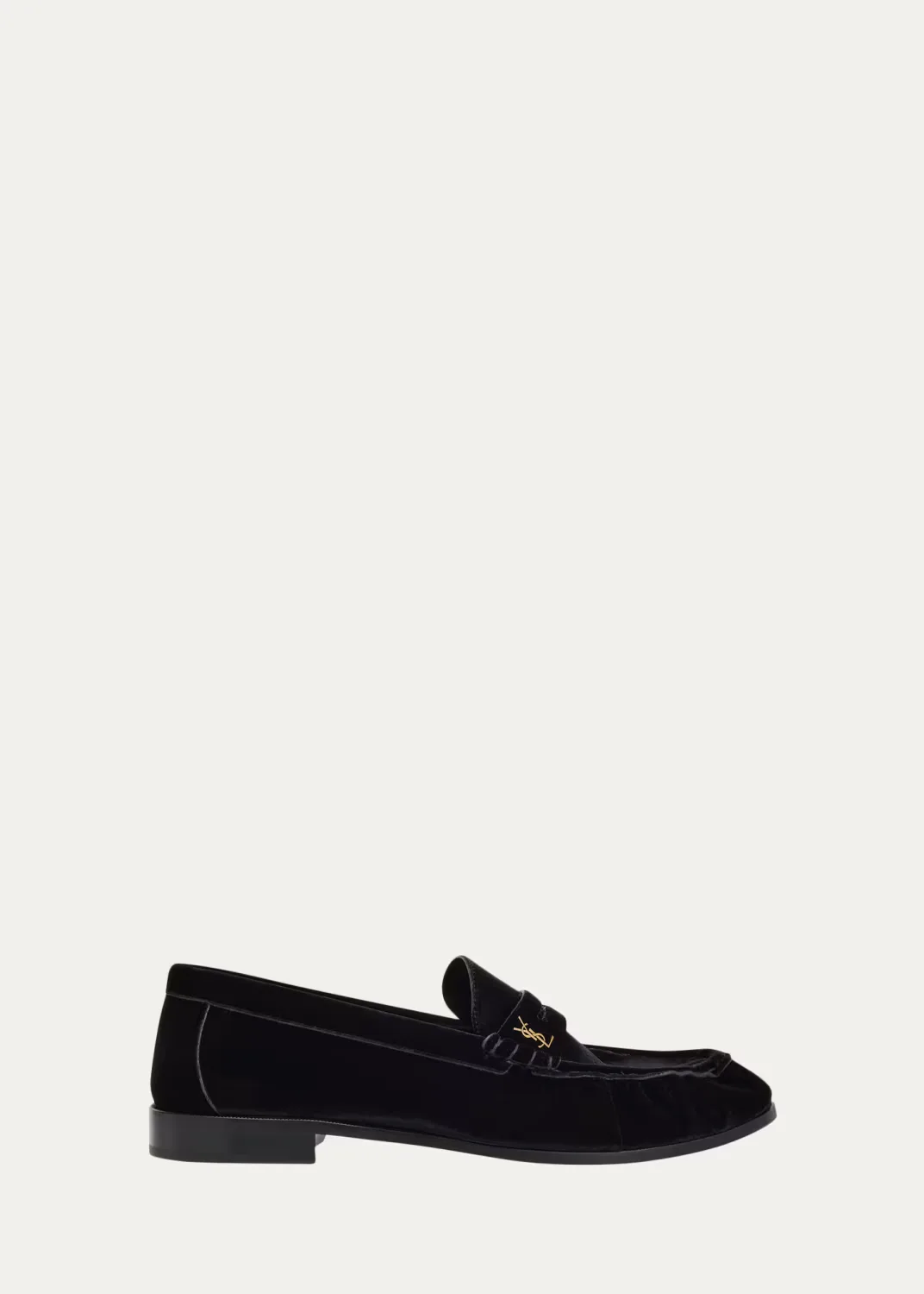 LE Cassandre YSL Moc-Toe Loafers in Velvet by Saint Laurent