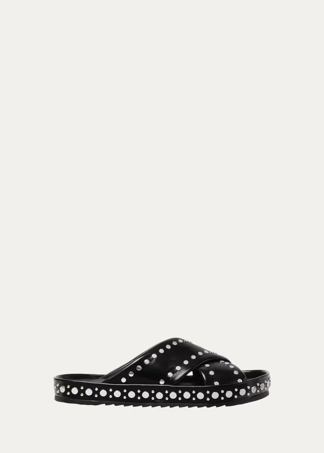 Double Leather Crisscross-Strap Sandals by FENDI