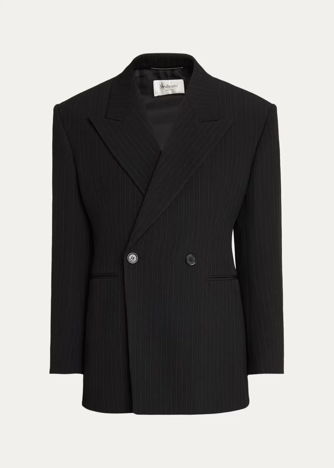 Chalk Stripe Wool Double-Breasted Sport Coat by Saint Laurent