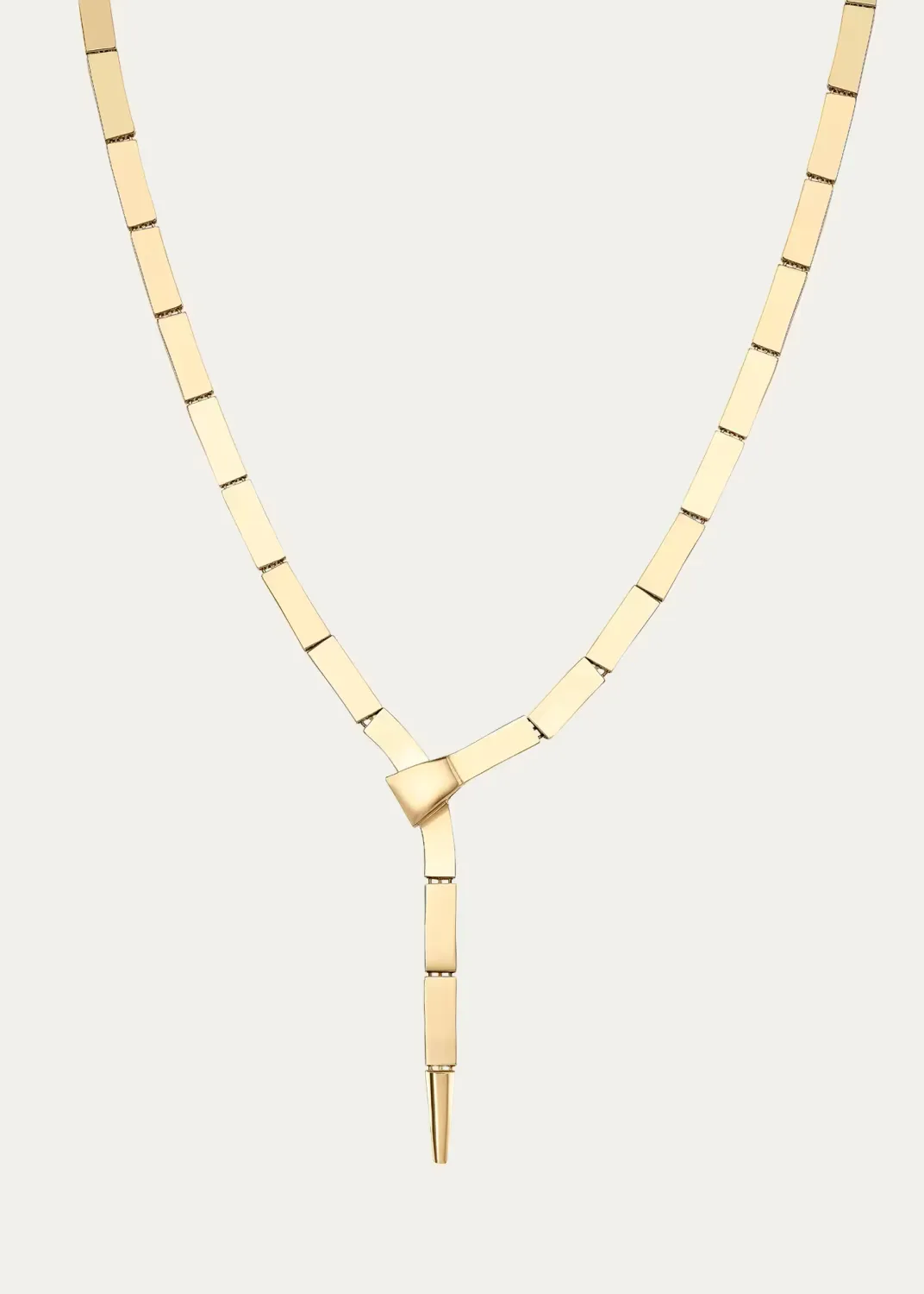 14K Flash Tile Lariat Necklace by Lana