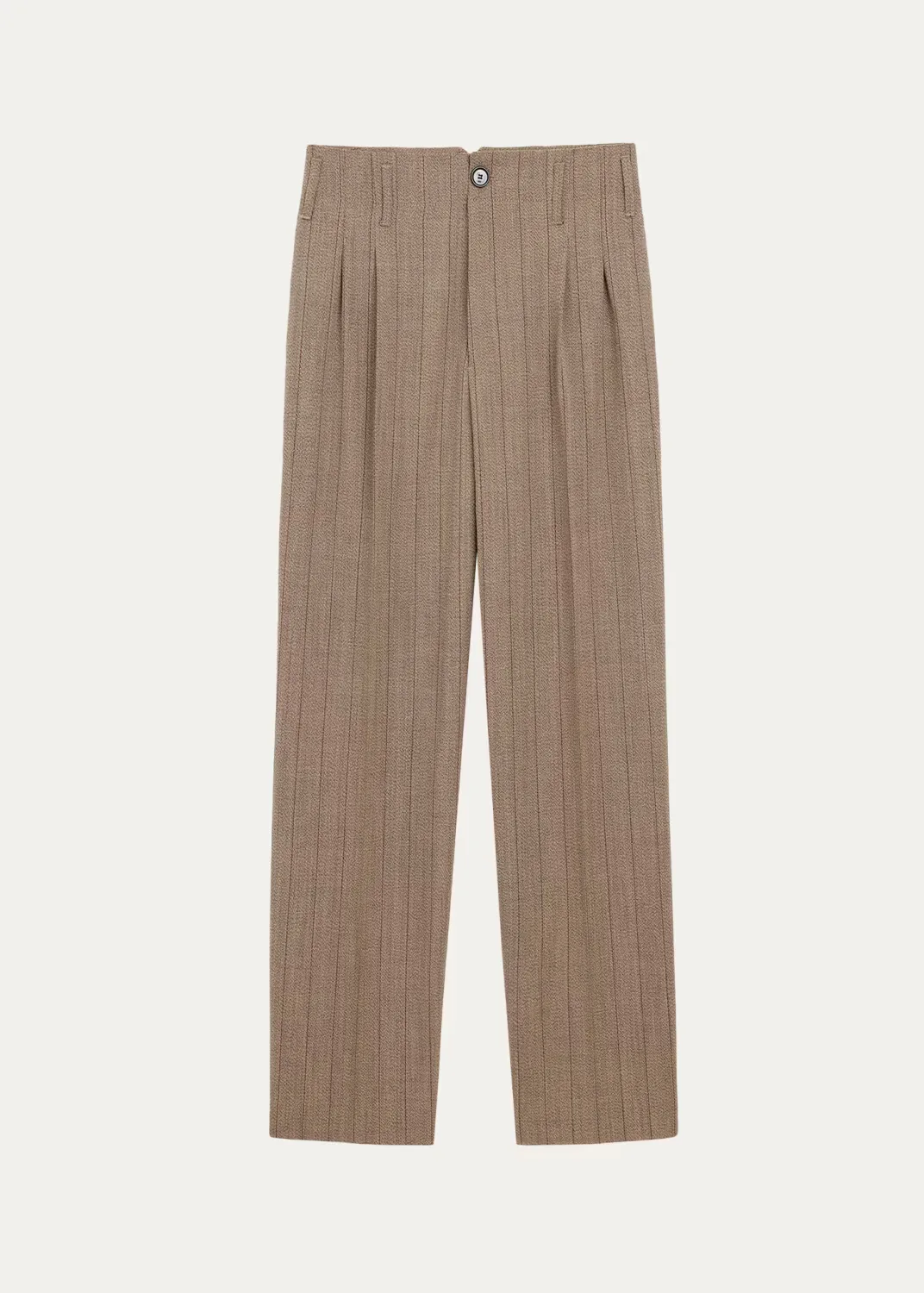 Pinstriped Wool Straight-Leg Trousers by Ami Paris