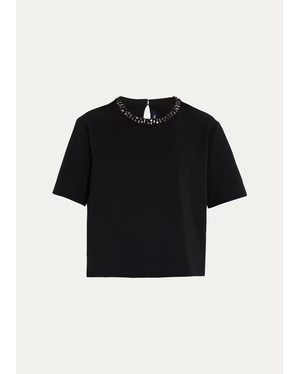 Sebastian Jewel-Neck T-Shirt by Veronica Beard
