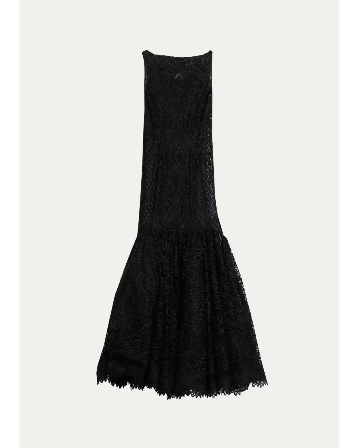 High-Neck Sleeveless Lace Mermaid Gown by Prabal Gurung