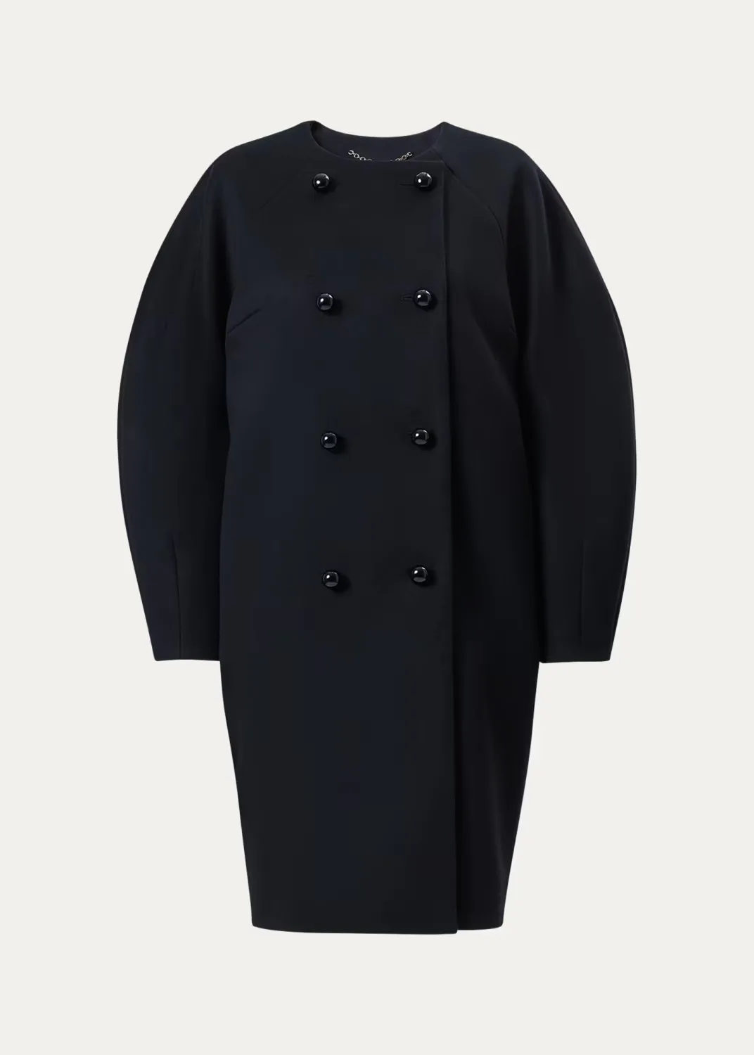 Wool Double-Breasted Cocoon Coat by Carolina Herrera