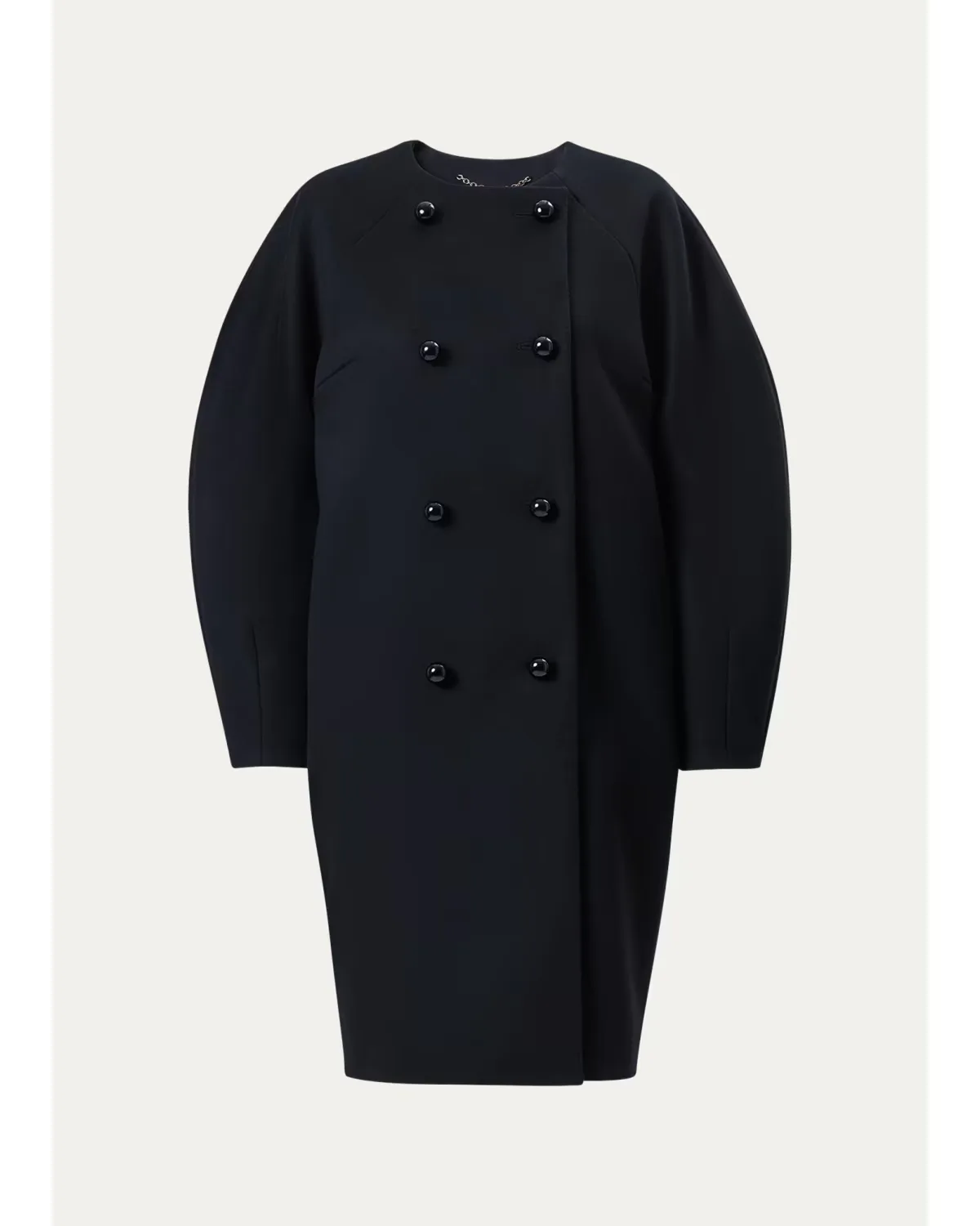 Wool Double-Breasted Cocoon Coat by Carolina Herrera