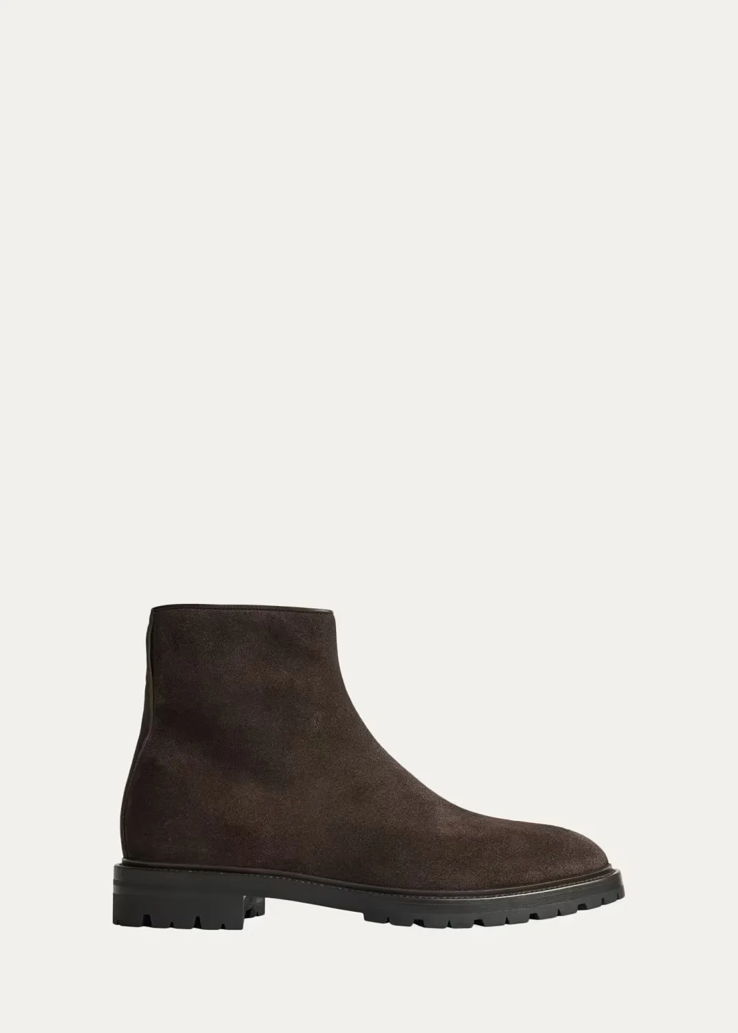 Moto Suede Lug-Sole Ankle Boots