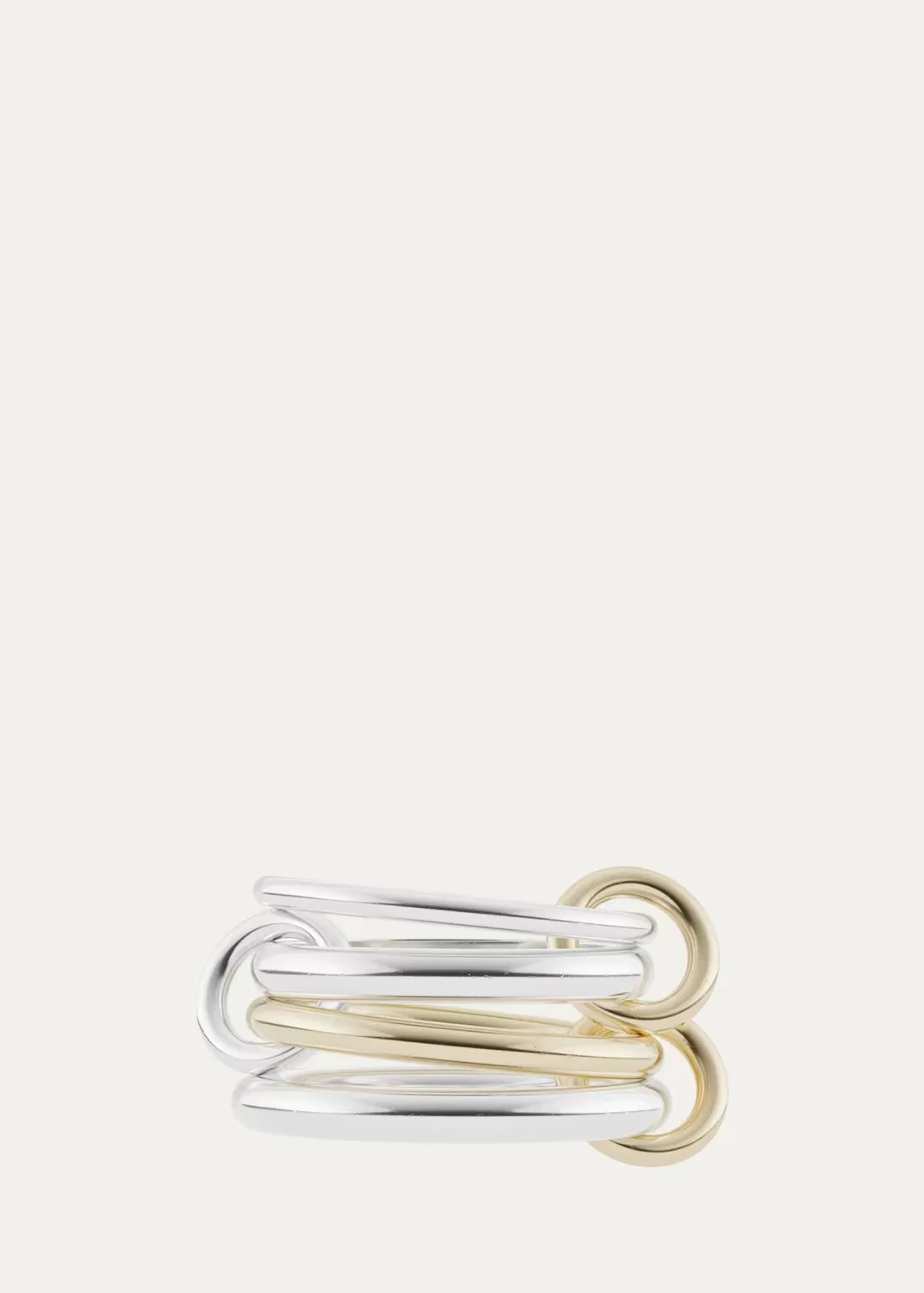 Cancer Sterling Silver and 18K Yellow Gold 4-Band Ring by Spinelli Kilcollin