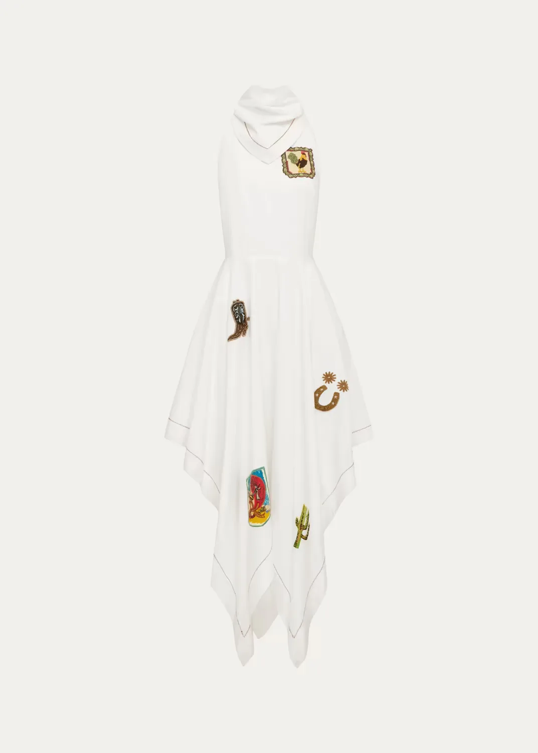 Westwood Embroidered Halter Midi Dress by ALMAIS