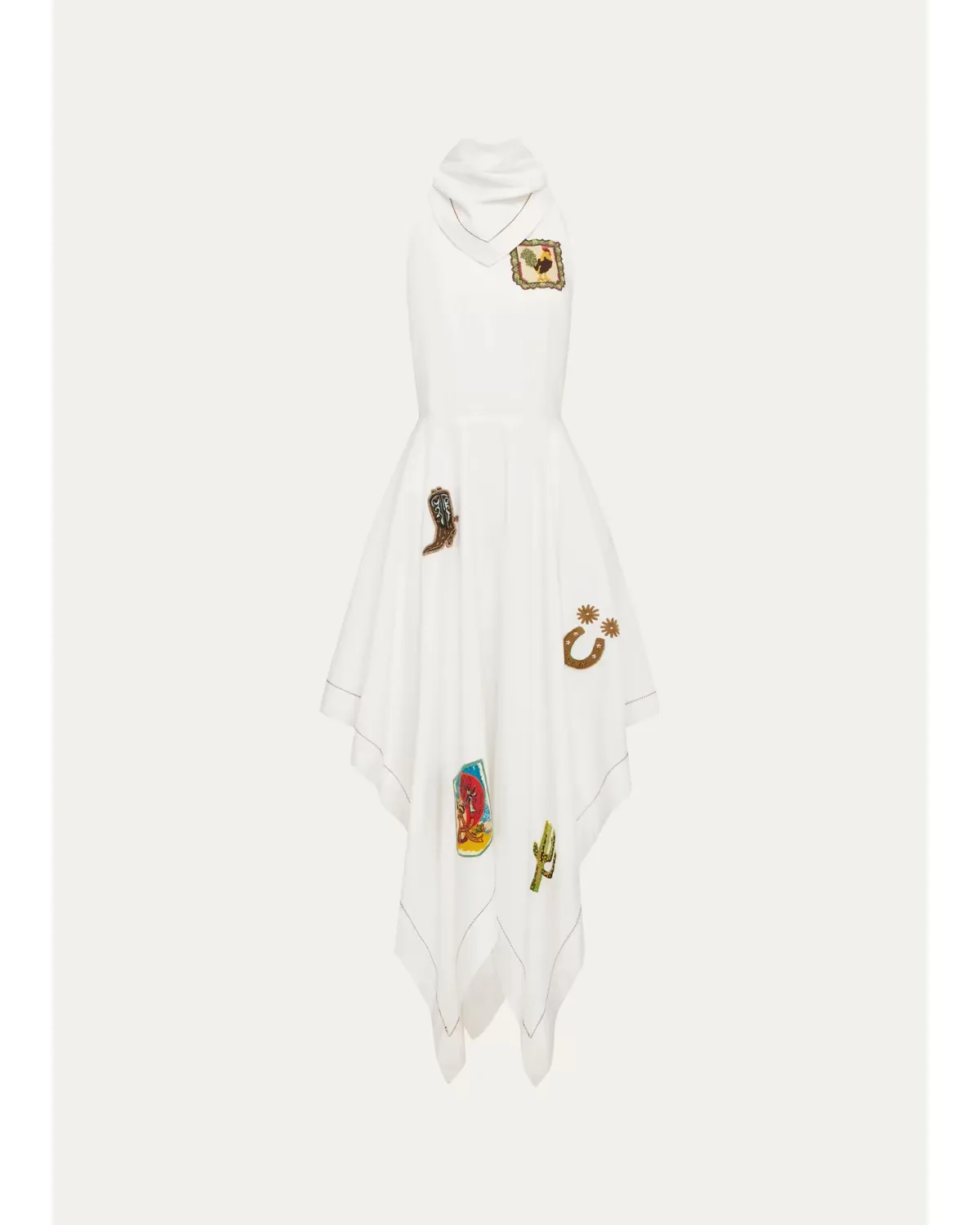 Westwood Embroidered Halter Midi Dress by ALMAIS