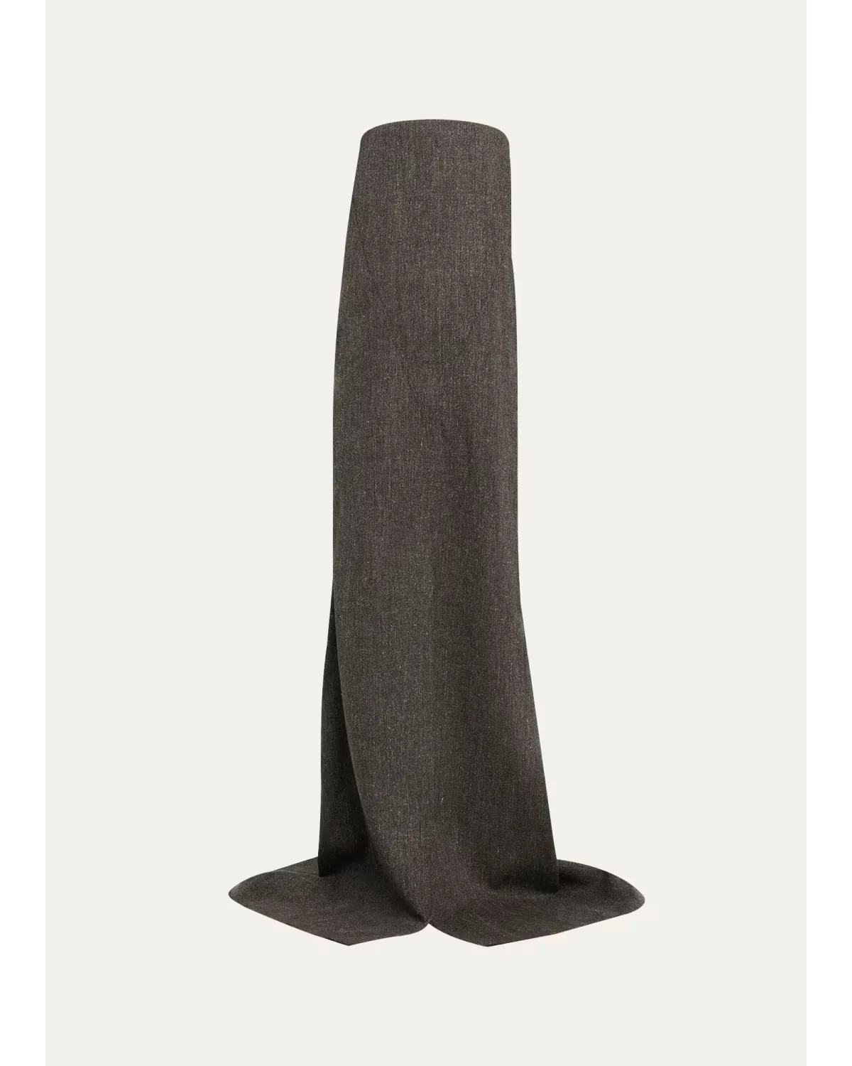 Strapless Melange Wool Column Maxi Dress by Rick Owens