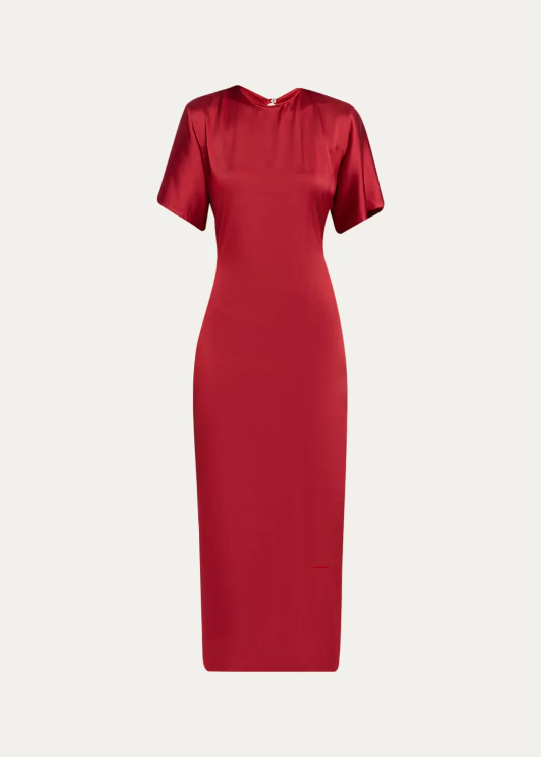 Imogen Fluid Satin Gathered Godet Midi Dress by FForme