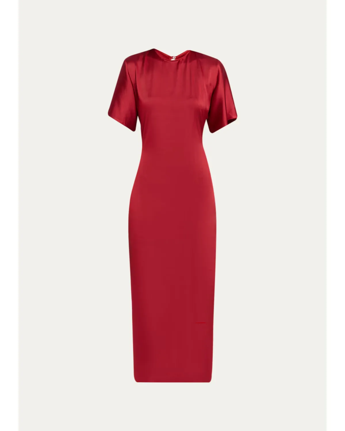Imogen Fluid Satin Gathered Godet Midi Dress by FForme