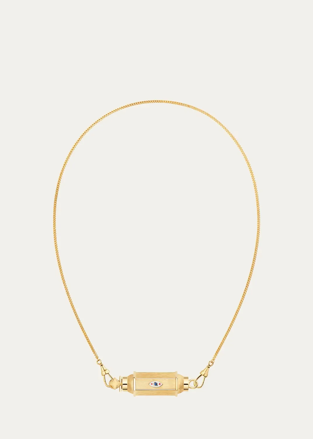Evil Eye 18K Yellow Gold & 0.06 TCW Sapphire Necklace by Marie Lichtenberg