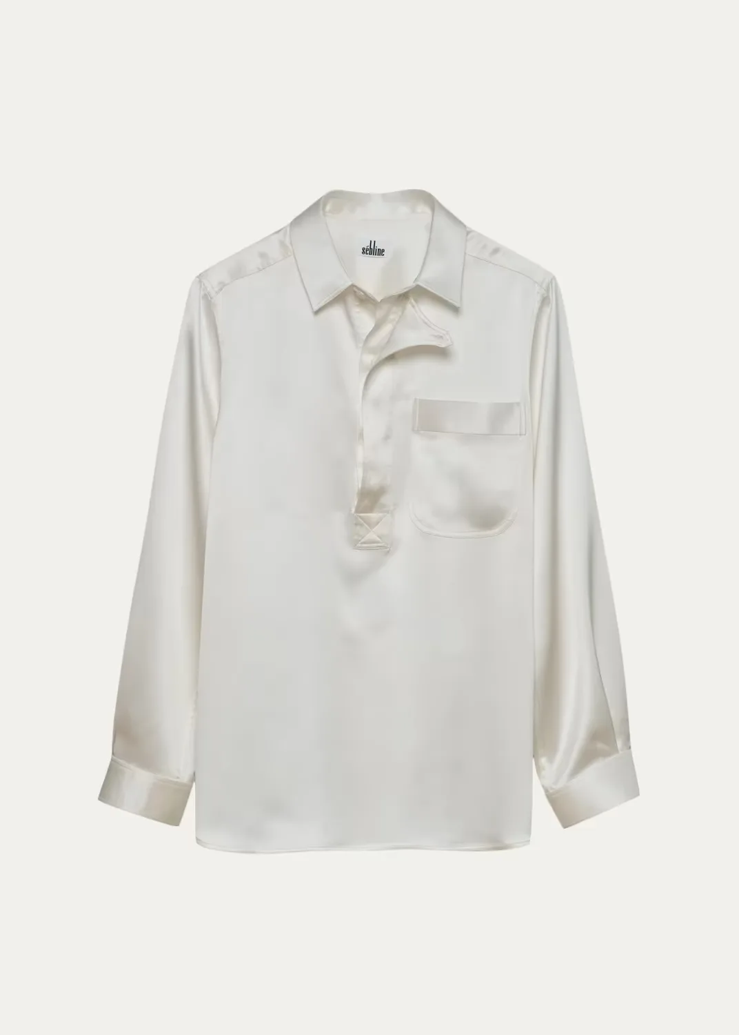 Combat Satin Polo Shirt by Sebline