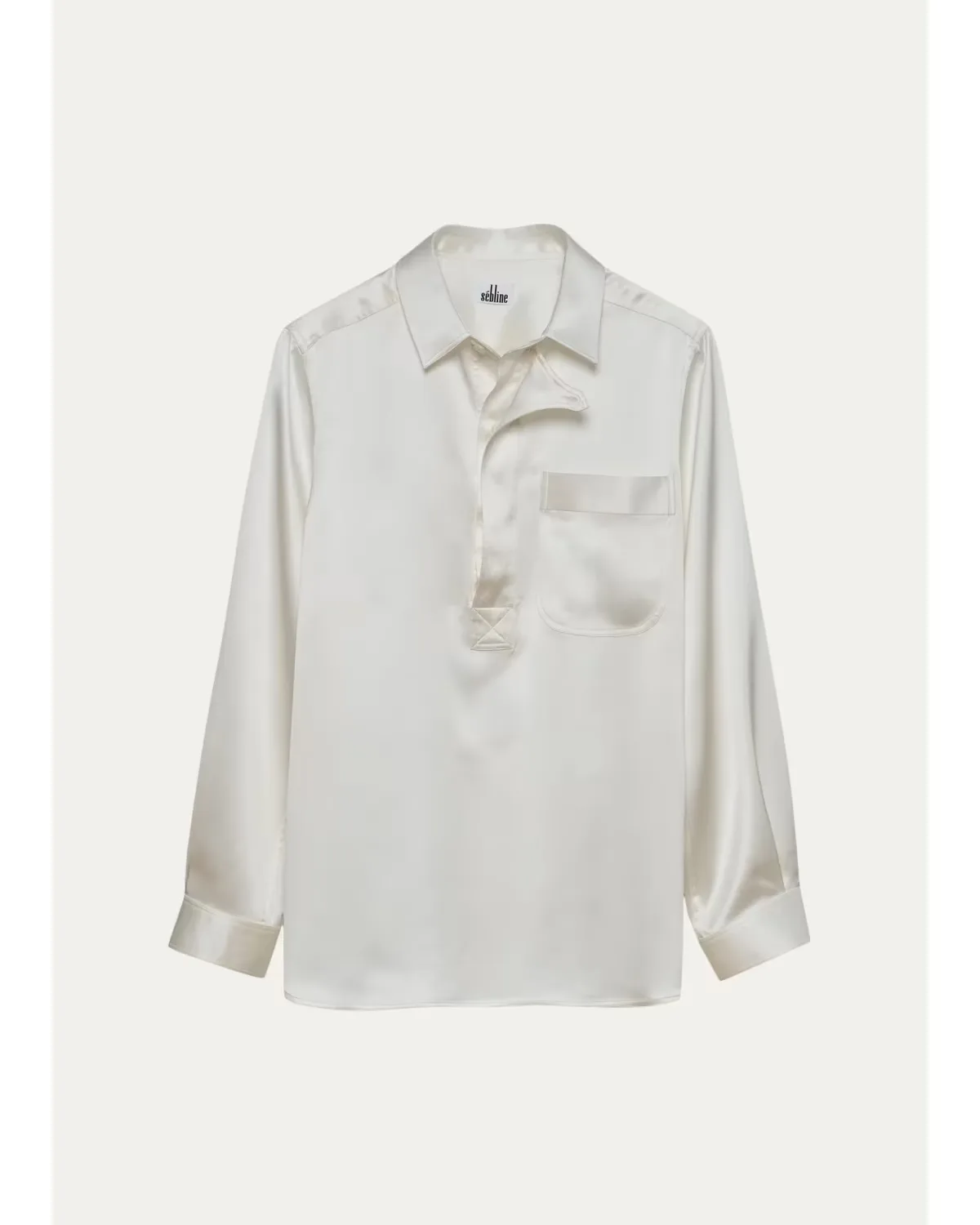 Combat Satin Polo Shirt by Sebline