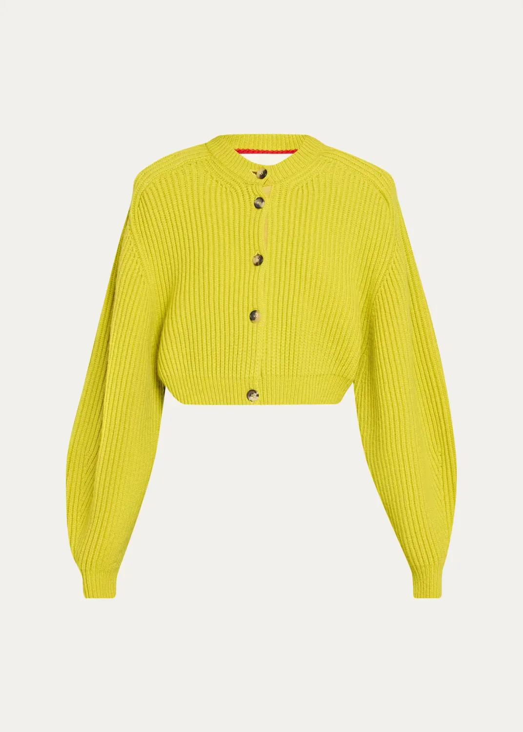 The Cadogan Cashmere Rib Crop Crewneck Cardigan by RUADH