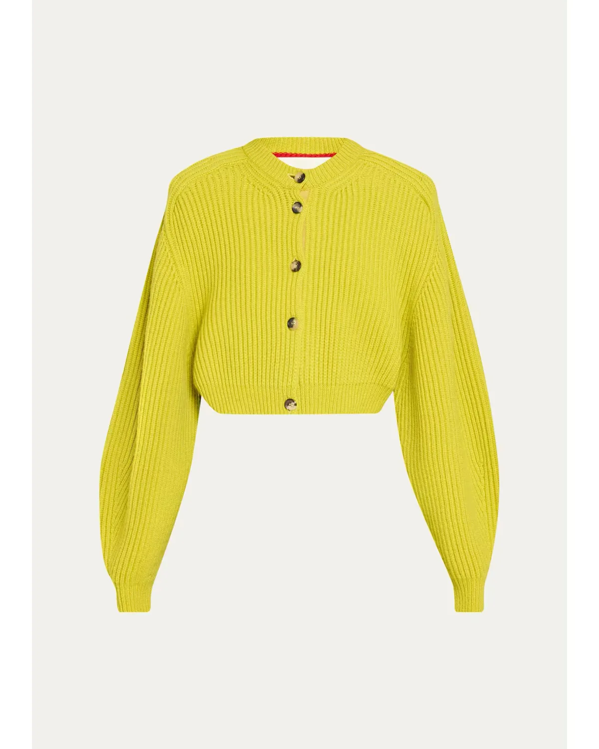 The Cadogan Cashmere Rib Crop Crewneck Cardigan by RUADH