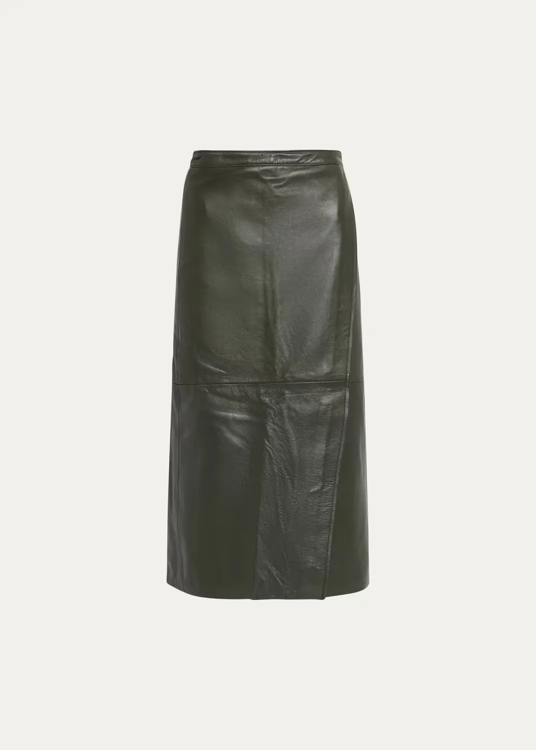 The Este Leather Midi Wrap Skirt by RUADH