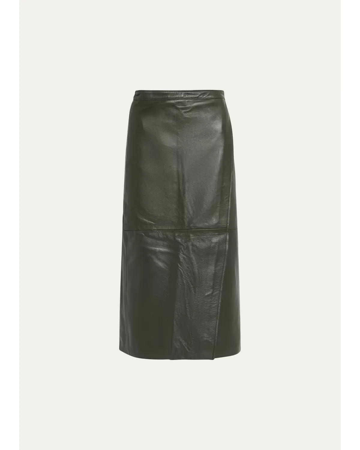 The Este Leather Midi Wrap Skirt by RUADH