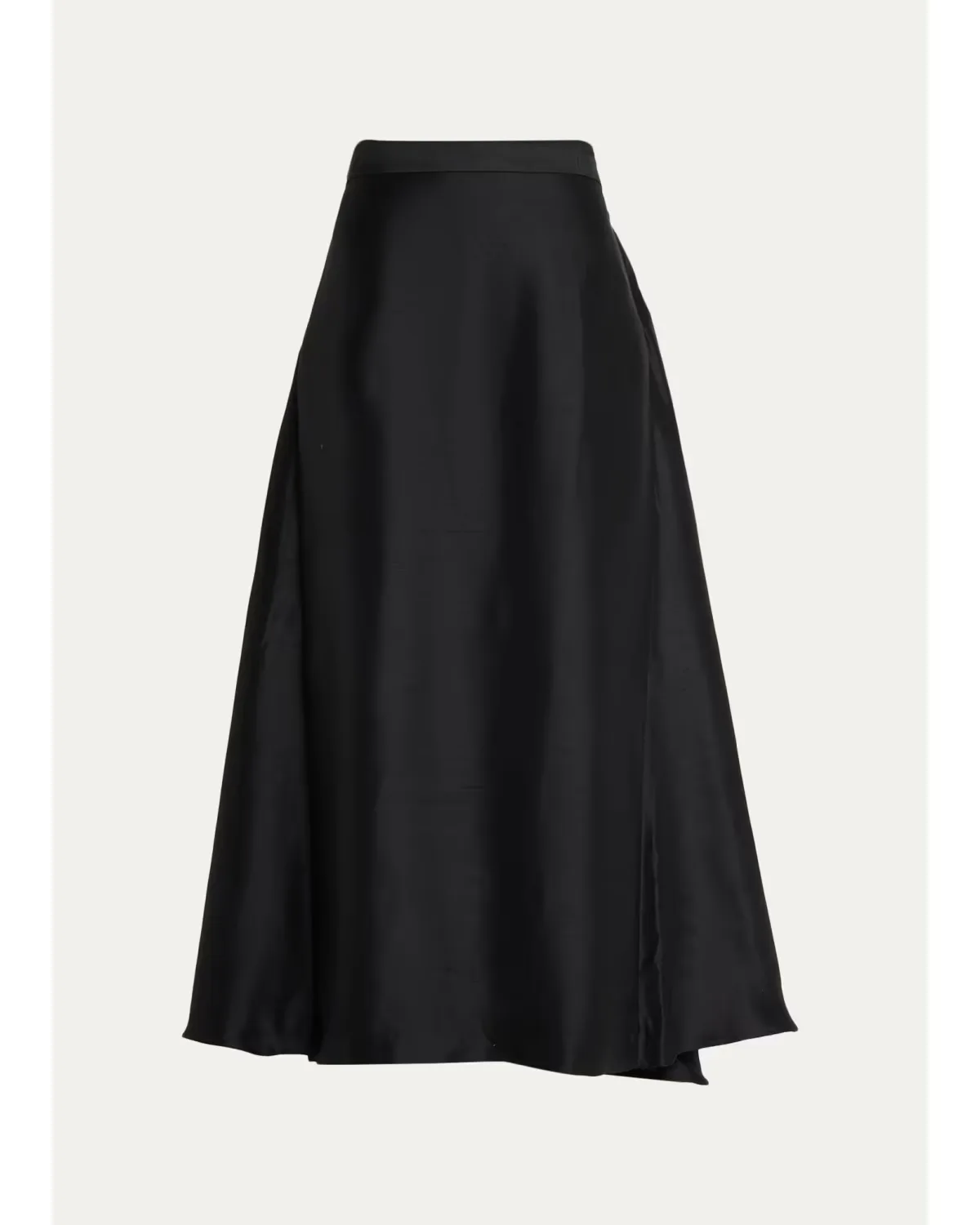 Viola Silk Shantung Full Midi Skirt by Heirlome