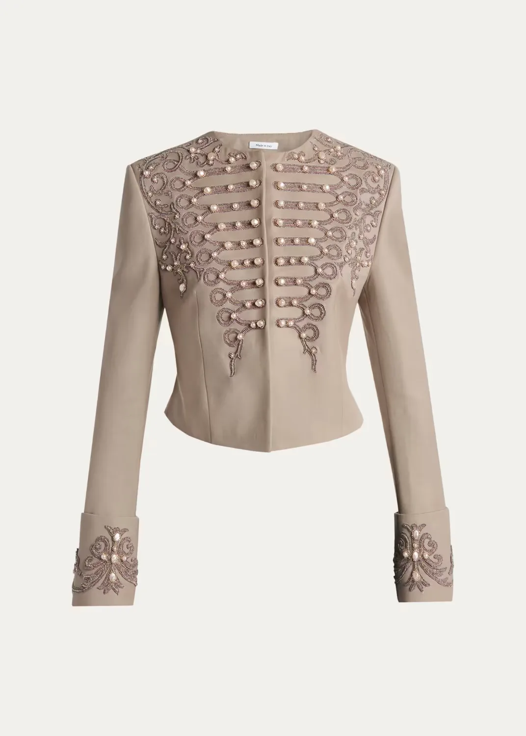 Embroidered Single-Breasted Military Jacket by McQueen
