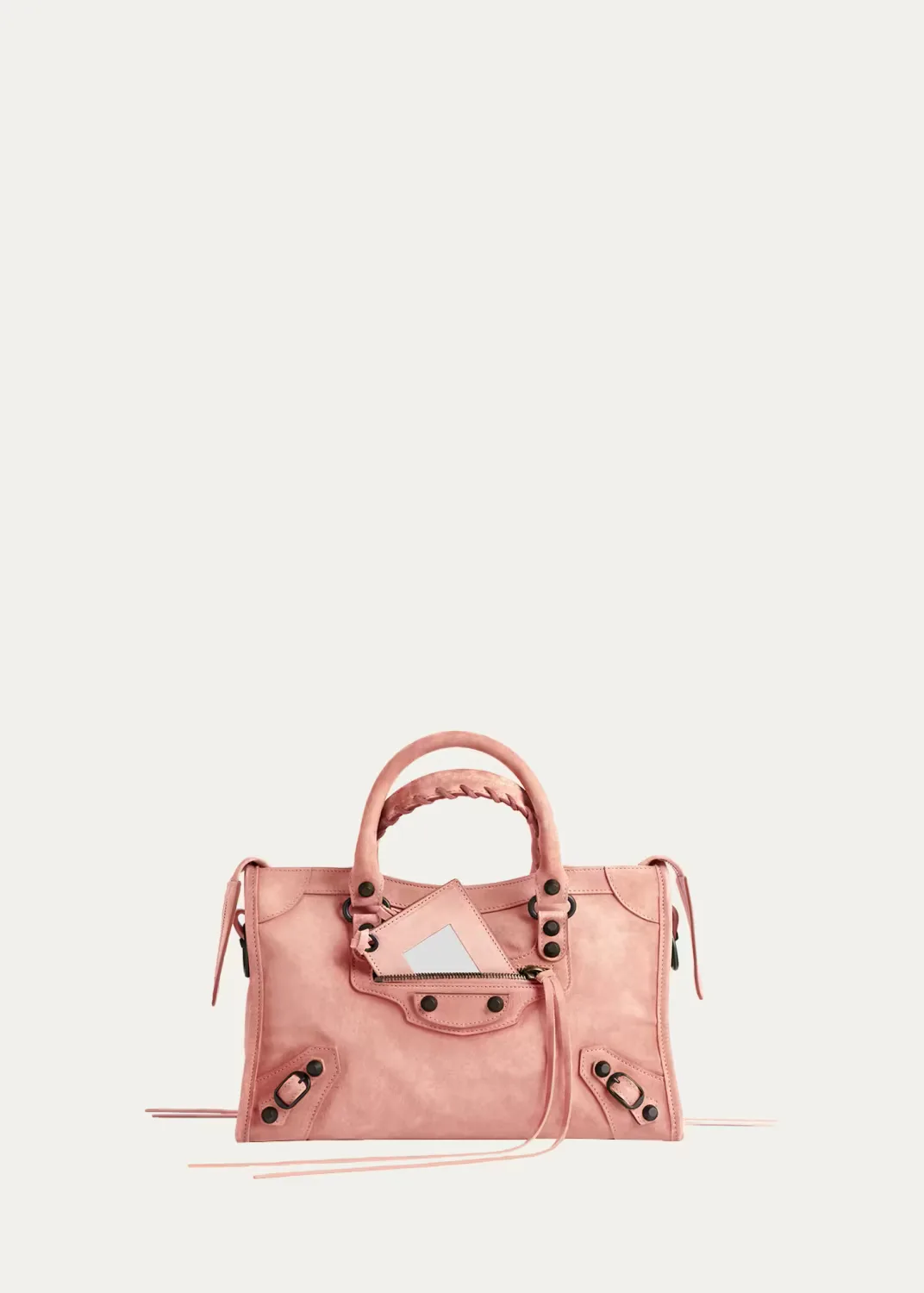 Le City Small Waxed Suede Top-Handle Bag by Balenciaga