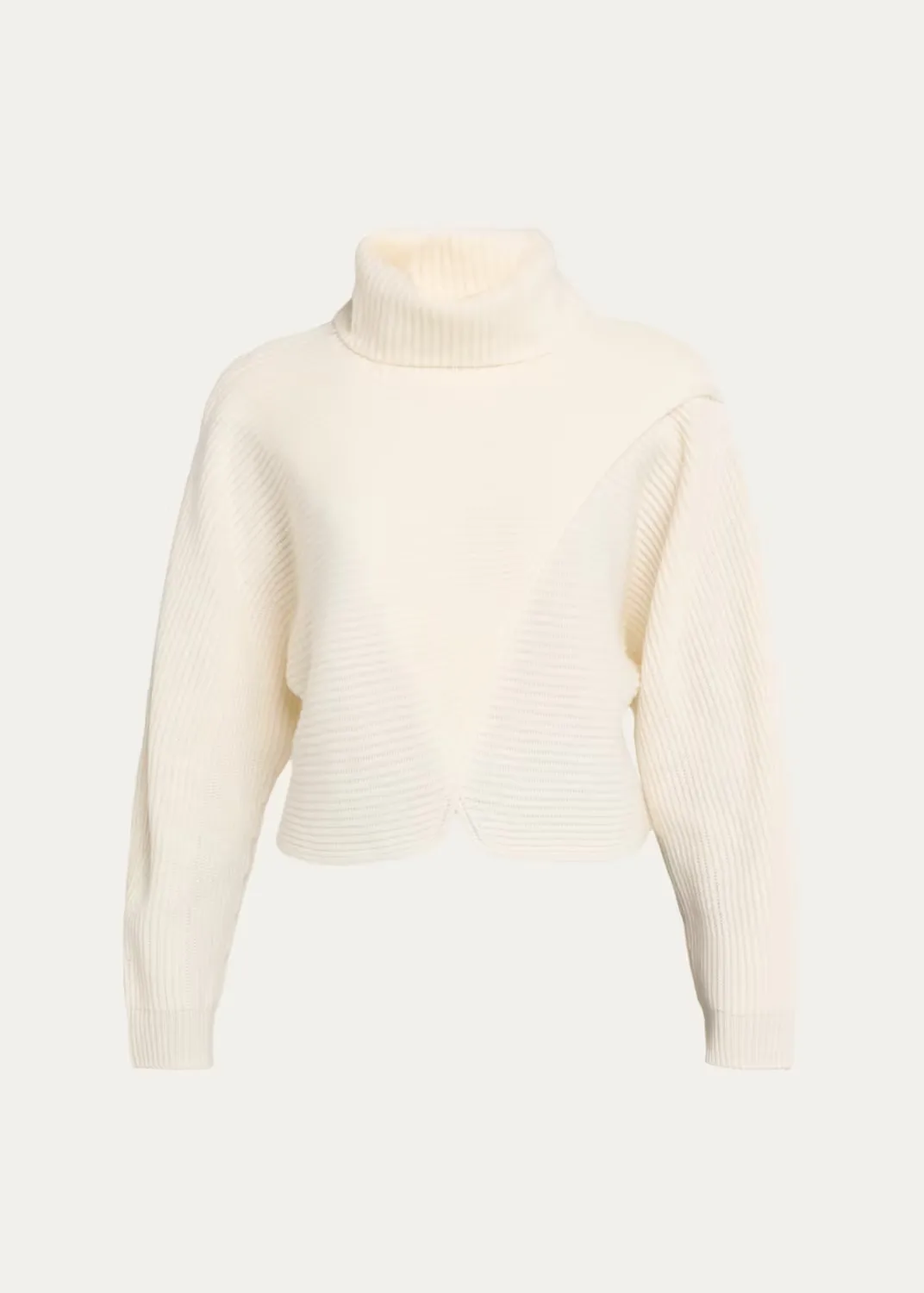 Orlienne Ribbed Turtleneck Wrap Sweater