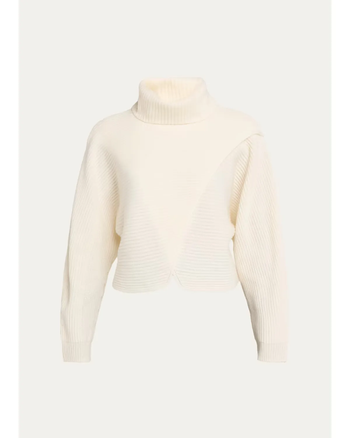 Orlienne Ribbed Turtleneck Wrap Sweater by SIMKHAI