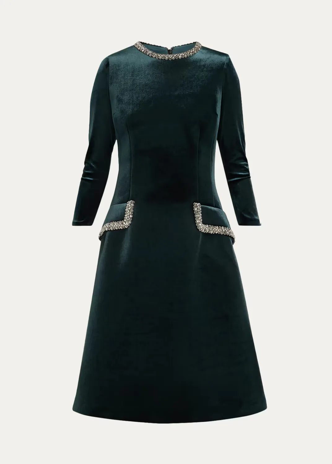 Embellished Velvet Cocktail Midi Dress by Teri Jon