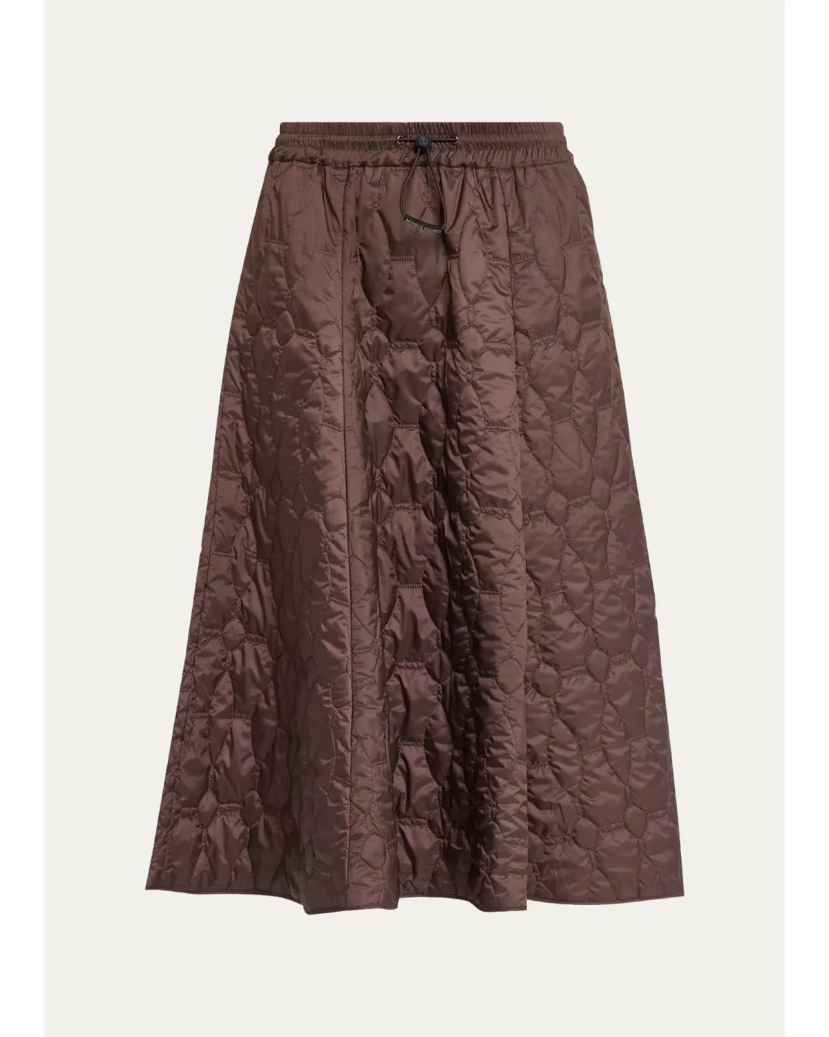 Quilted Volume A-Line Midi Skirt by Brunello Cucinelli