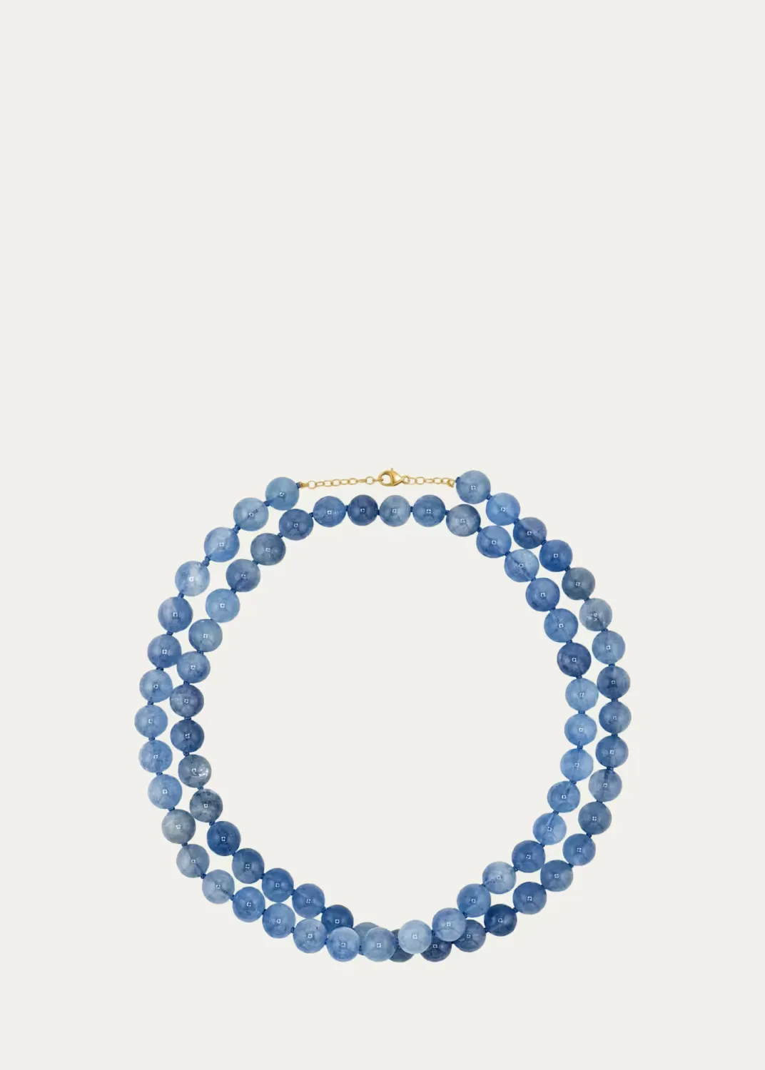 Green Kyanite Beaded Long Necklace, 32L by JIA JIA