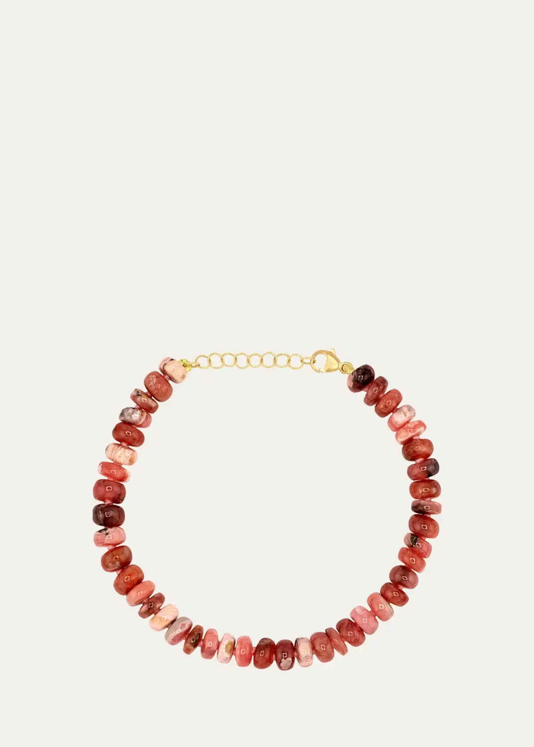 Rhodochrosite Beaded Bracelet by JIA JIA