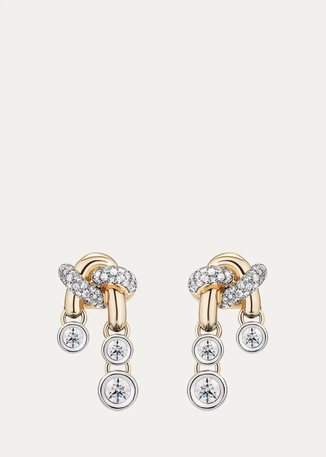 14K Diamond Tangled Dangle Earrings by Mason and Books