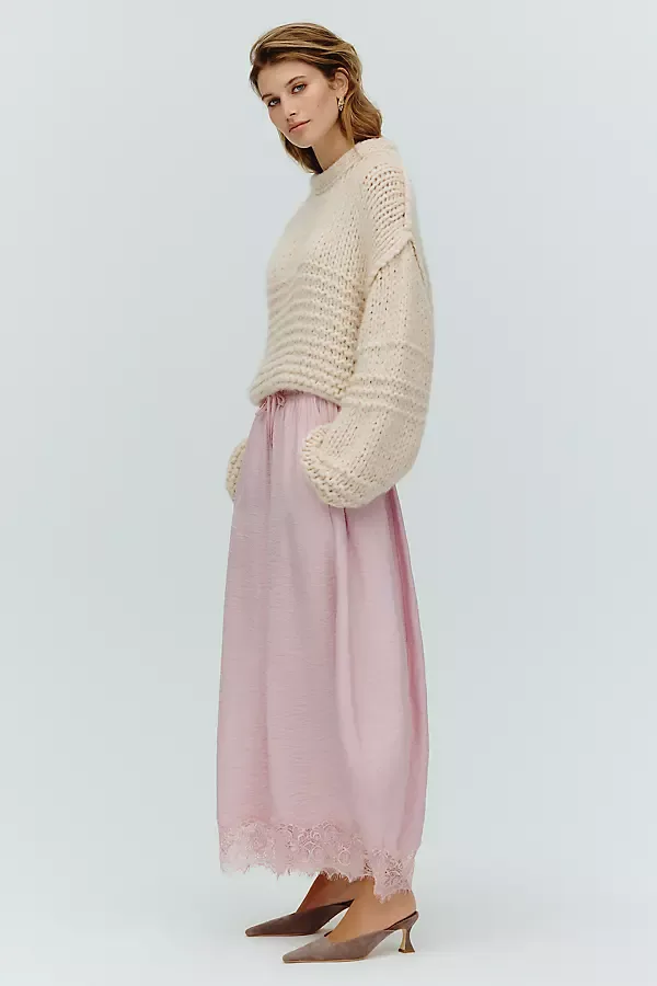 Wool Blend Chunky Cropped Sweater by Anthropologie