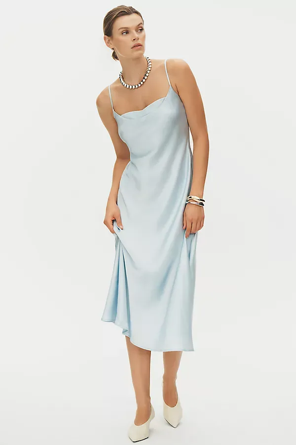 100% Silk Midi Dress by Anthropologie
