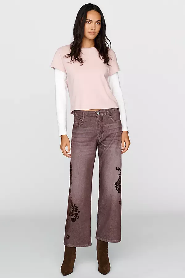 Celeste Mid Rise Cropped Boyfriend Jeans by Pilcro