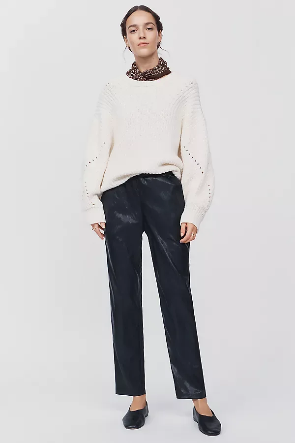 High-Rise Straight-Leg Pull-On Pants by Bella Dahl