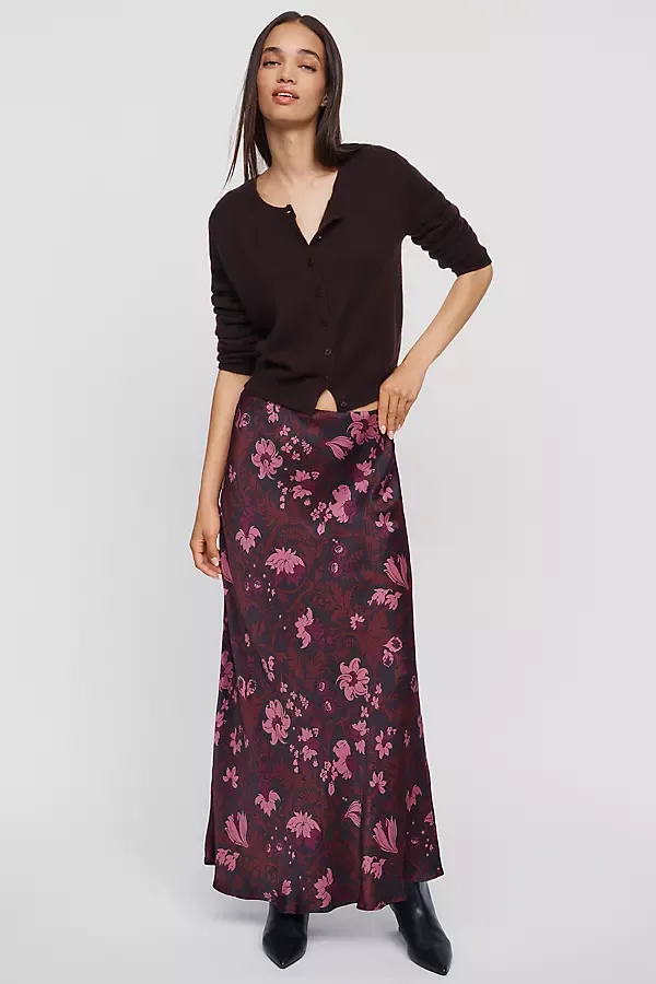 Tilda A-Line Maxi Slip Skirt by Anthropologie