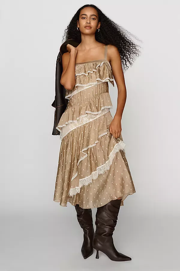 Layered Ruffle Midi Dress by Endless Rose