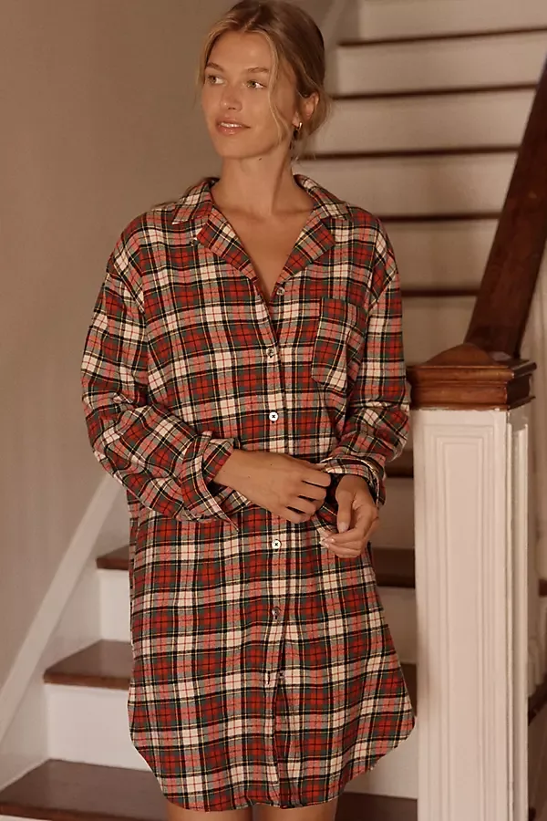 Camp Collar 100% Cotton Sleep Dress by Polo Ralph Lauren
