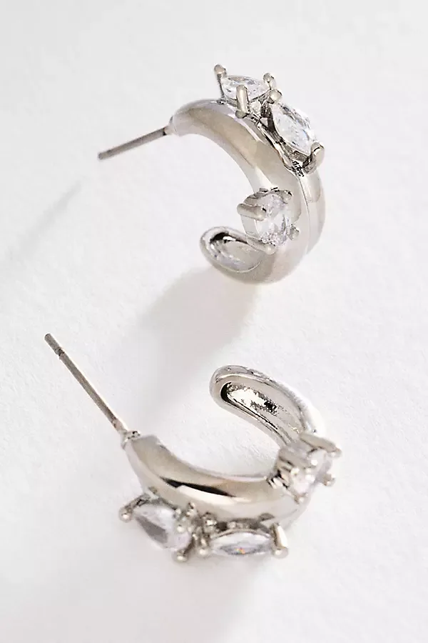 Mini Crystal Hoop Earrings