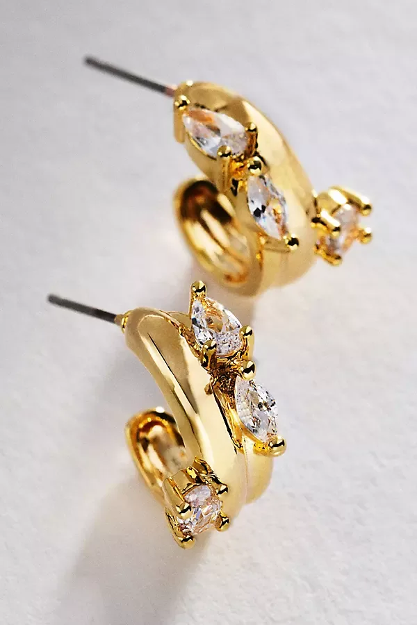 Mini Crystal Hoop Earrings