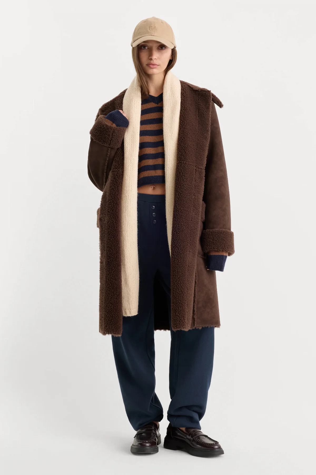 The Faux Suede Long Coat by Khloé Kardashian by GOOD AMERICAN