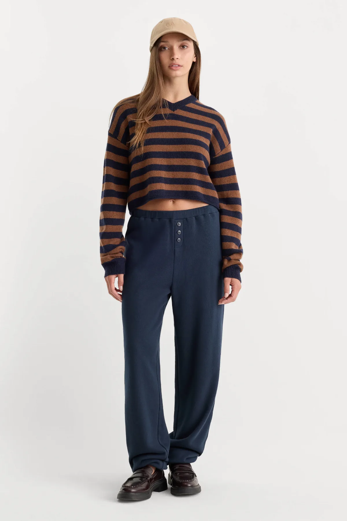 The French Terry Button Front Jogger by Khloé Kardashian by GOOD AMERICAN