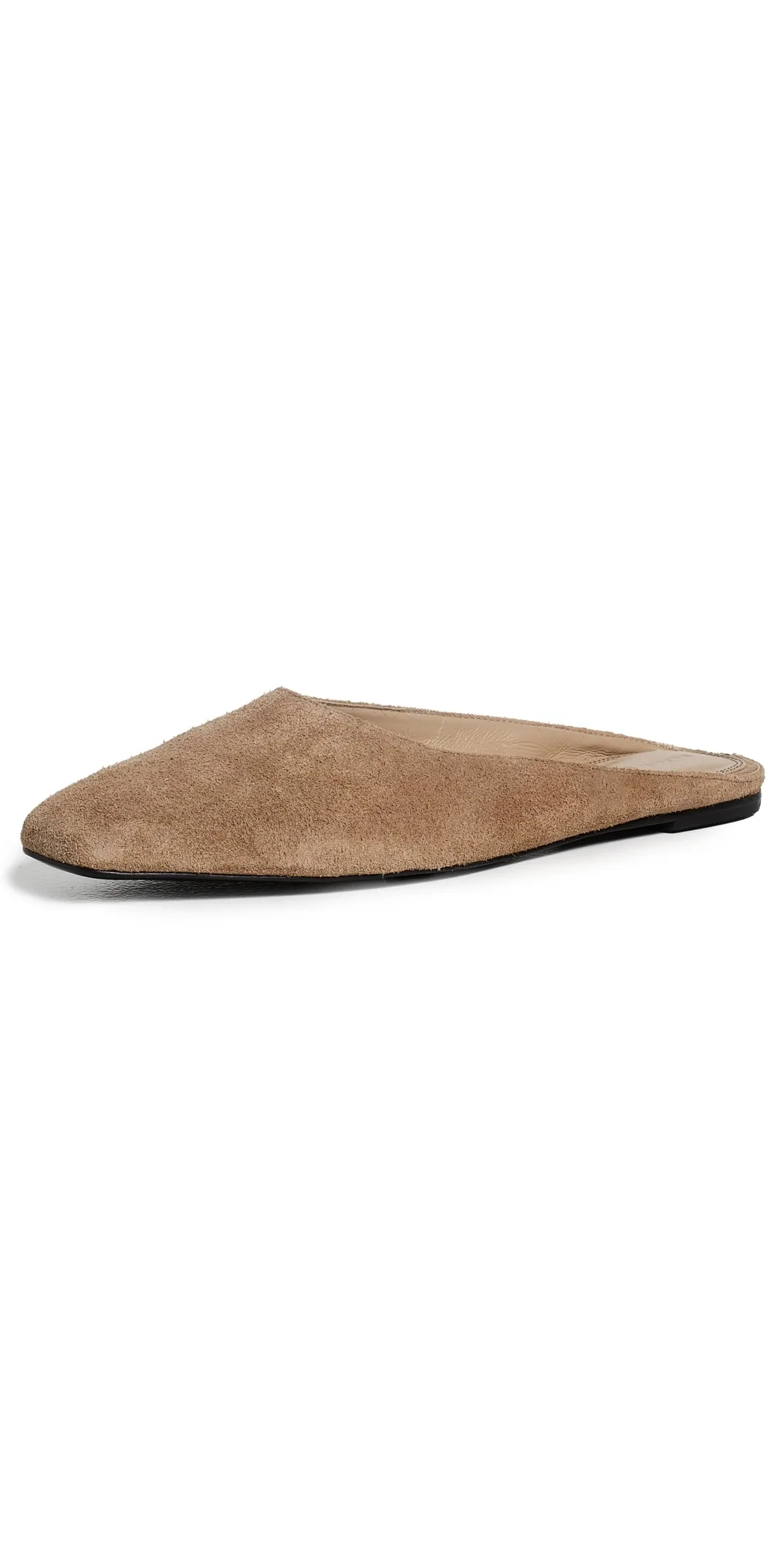Lucia Slip on Flats Latte Suede by Black Suede Studio