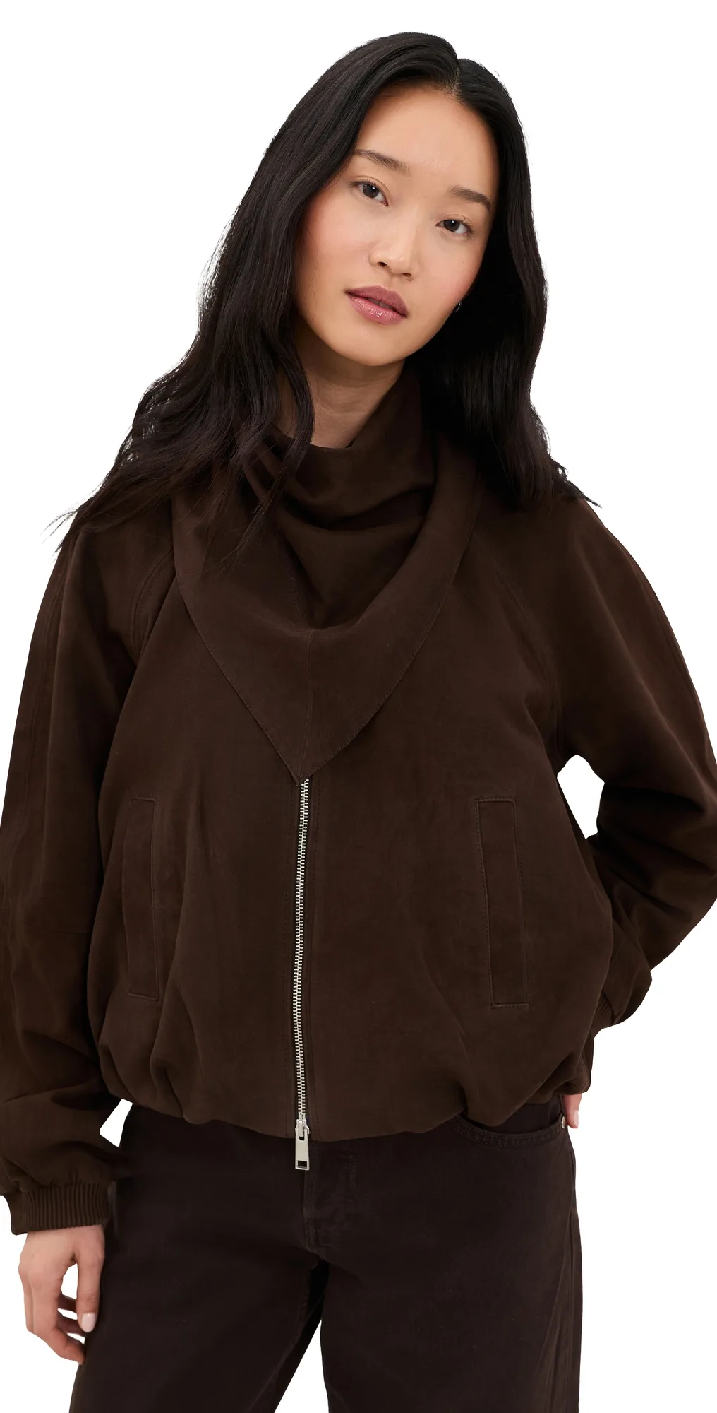 Yvette Suede Bomber Jacket by Herskind